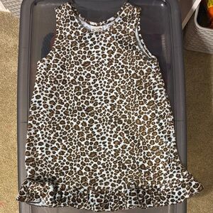 Charming Leopard Print Sleeveless Dress/Jumper